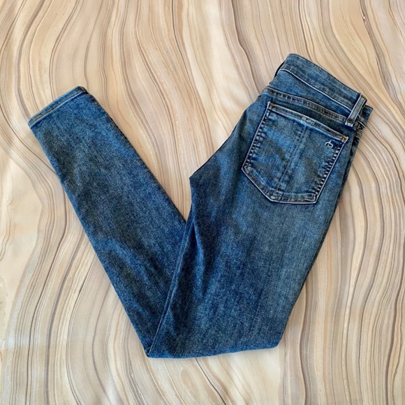 Rag & Bone CATE Midrise Skinny Faded Baxhill Blue Wash size 26 (26 x 30) - Picture 1 of 16